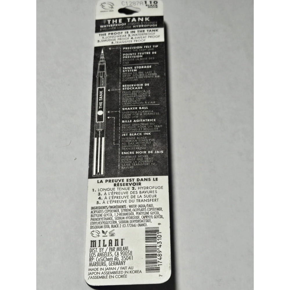 Milani The Tank Waterproof Liquid Eyeliner 110 Black .019 fl oz - Picture 4 of 4